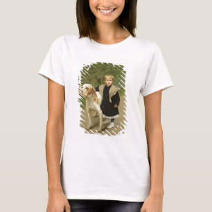 T-shirt Le jeune enfant et le grand chien (huile sur toile