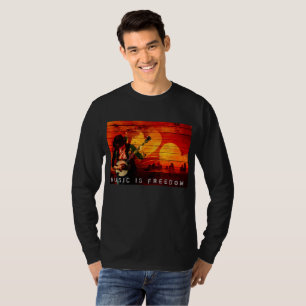 T-shirt Le joueur de banjo, musique est liberté T-shirtn