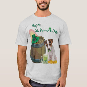 T-shirt Le jour de Jack Russell de St Patrick adorable de