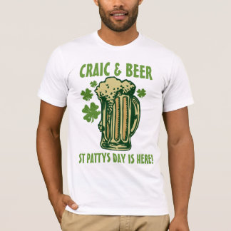 T-shirt Le jour de la St Patrick de Craic et de bière est