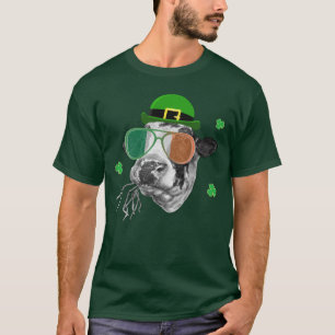 T-shirt Le jour de St Patrick de vache laitière de frison