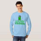 T-shirt Le jour de St Patrick heureux brouillé par bière (Devant entier)