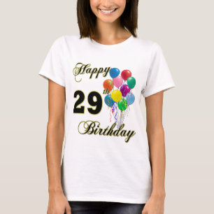 T-shirt Le joyeux 29ème anniversaire monte en ballon le
