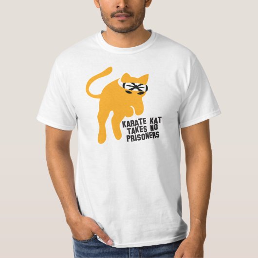 T-shirt Le karaté KAT (chat) ne prend aucun prisonnier (Devant)