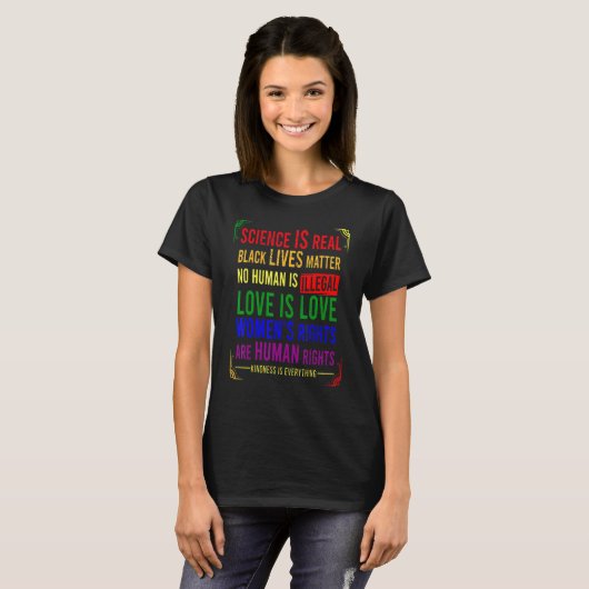 T-shirt Le Kidness est tout Fierté Science Véritable Lgbt  (Devant entier)