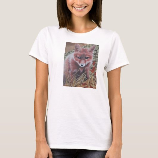 T-shirt Le kit Red Fox mignon (Devant)