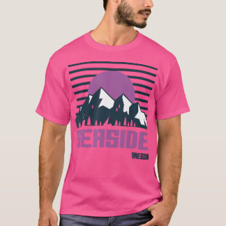 T-shirt Le lac Balnéaire Oregon Montagnes Vintages Camp Ra