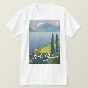 T-shirt Le lac de Garde Italie poster Voyage