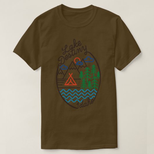 T-shirt Le lac Destiny Idaho (Design devant)