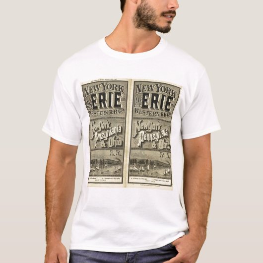 T-shirt Le lac Érié et chemin de fer occidental (Devant)