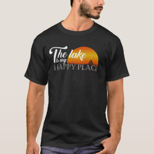 T-shirt Le lac est mon endroit heureux transportant le