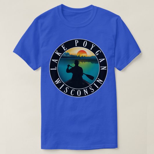 T-shirt Le lac Poygan Wisconsin Canoë (Design devant)