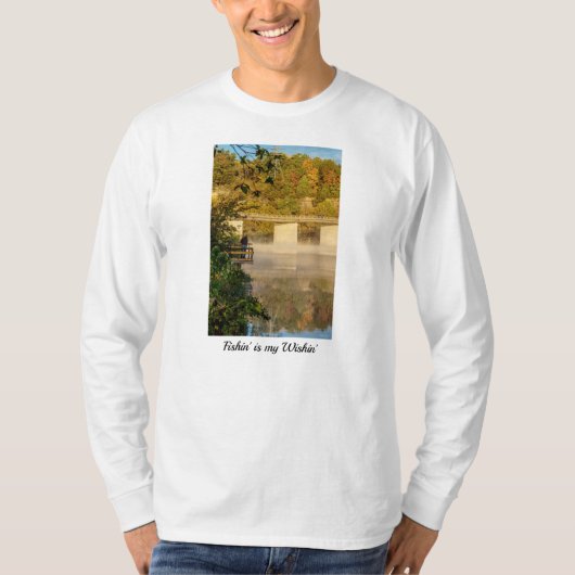 T-shirt Le Lac Springfield Automne Pêche Long Manche Chemi (Devant)