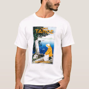 T-shirt Le lac Tahoe PosterLake promotionnel Tahoe, CA