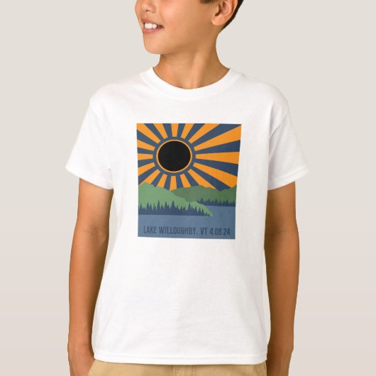 T-shirt Le lac Willoughby Eclipse (Devant)