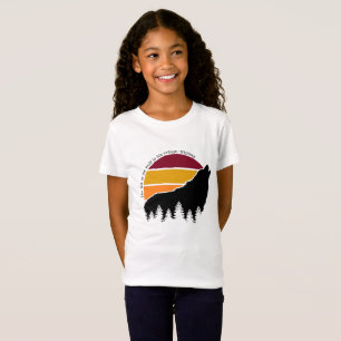 T-Shirt Le Lair du Loup est son Refuge Retro Sunset