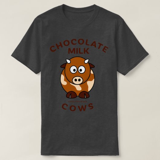 T-shirt Le Lait Chocolat Provient De Vaches Brown (Design devant)