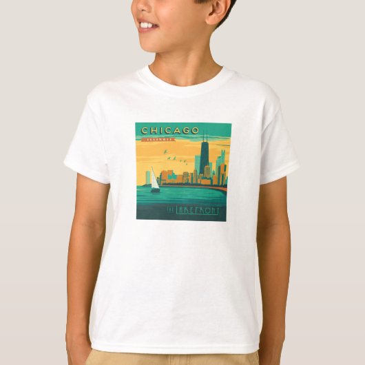 T-shirt Le Lakefront | Chicago, Illinois (Devant)