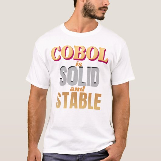 T-shirt Le langage de programmation Cobol est puissant et  (Devant)