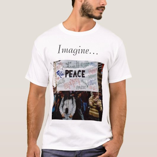 T-shirt le languagespeace, imaginent… (Devant)