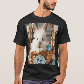 T-shirt Le lapin de Pâques avec ses oeufs.