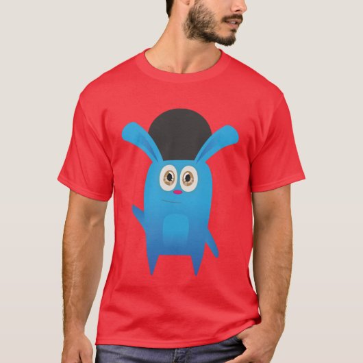 T-shirt Le lapin drôle (à extrémité élevé) (Devant)