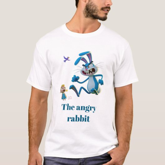 T-shirt Le lapin en colère (Devant)