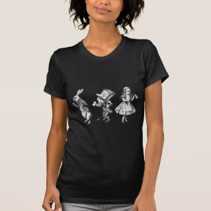 T-shirt Le lapin, le chapelier et Alice du pays des