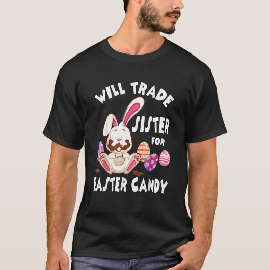 T-shirt Le Lapin Mange Des Oeufs De Chocolat Vont Échanger (Devant)