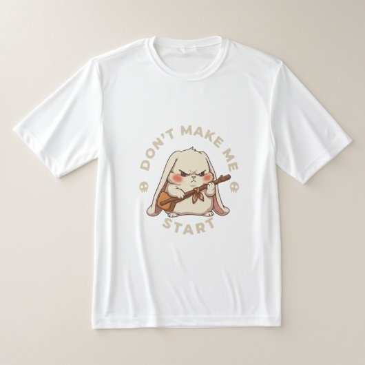 T-shirt Le lapin "Ne commence pas" (Poser)