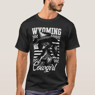 T-shirt Le légendaire Wyoming Cowgirl Rodeo