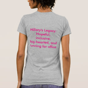 T-shirt Le legs de Hillary fonctionnant pour le candidat