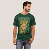 T-shirt Le léopard dans la jungle (Devant entier)