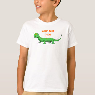 T-shirt Le lézard vert mignon de bande dessinée badine le