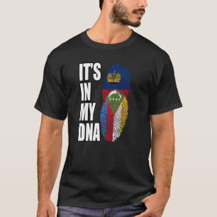 T-shirt Le Liechtenstein Et La Comores Mélangent Le Drapea