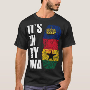 T-shirt Le Liechtenstein Et Le Ghana Mélangent Le Drapeau