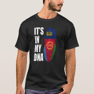 T-shirt Le Liechtenstein Et L'Érythrée Mélangent Le Drapea