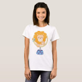 T-shirt Le Lion De Cirque Qui Saute À Travers Un Cerceau (Devant entier)