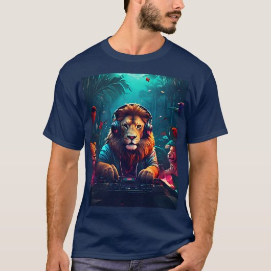 T-shirt le lion dj (Devant)