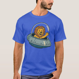 T-shirt Le lion et le vaisseau spatial