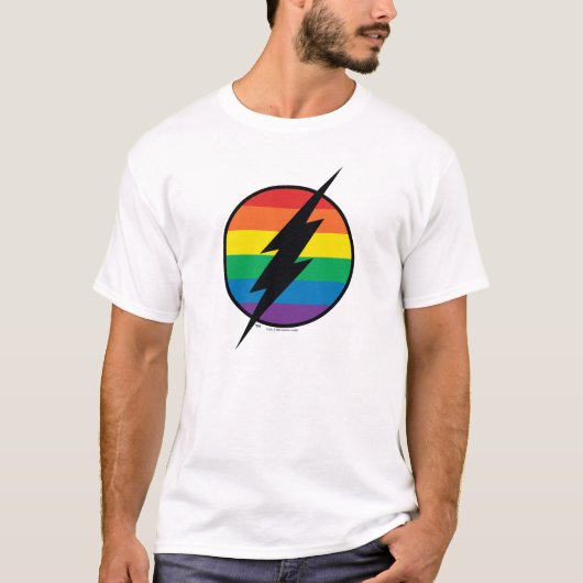 T-shirt Le logo Arc-en-ciel Flash (Devant)