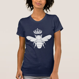 T-shirt Le logo blanc de reine des abeilles… sont vous u