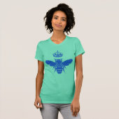 T-shirt Le logo Blue Queen Bee...Es-Tu Une Reine Bee ? (Devant entier)