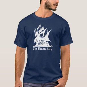 T-shirt le logo de bateau de pirate de baie de pirate