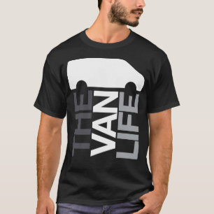 T-shirt Le logo de la vie dans un van en nuances de gris