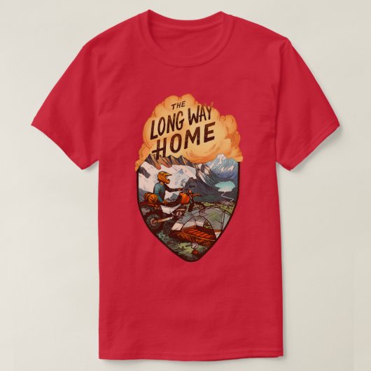 T-shirt Le long chemin de la maison 1 (Design devant)