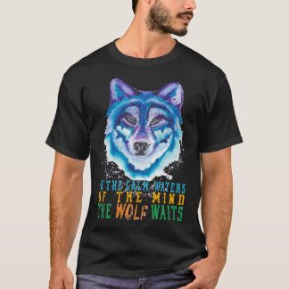 T-shirt Le Loup Attend Tête de Loup Faune