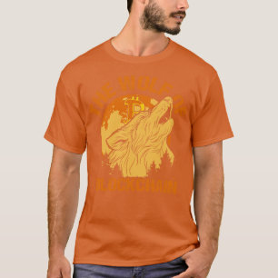 T-shirt Le loup de Blockchain Funny Bitcoin Wall Street P
