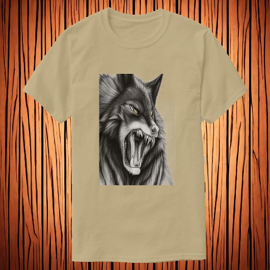 T-shirt Le loup en colère | Art AI