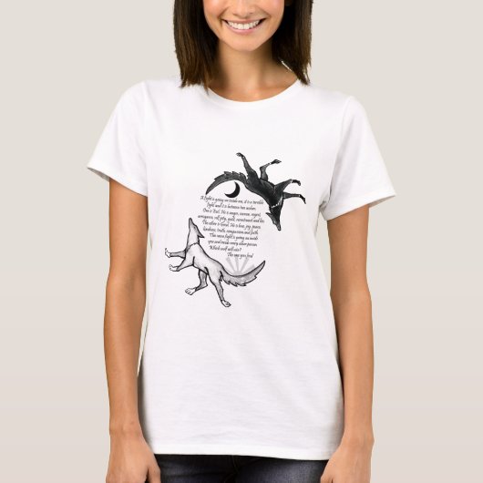 T-shirt Le loup qui nourrit (Devant)